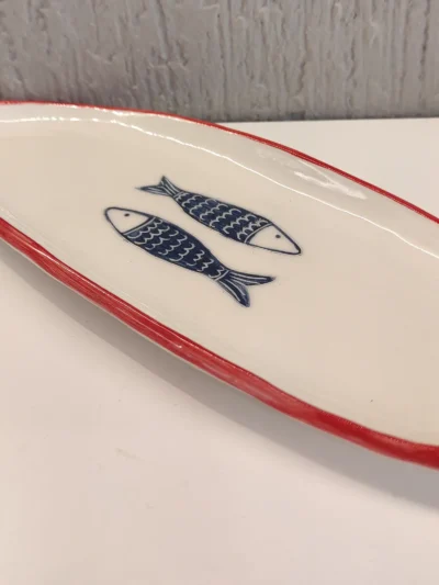handmade sardine plate