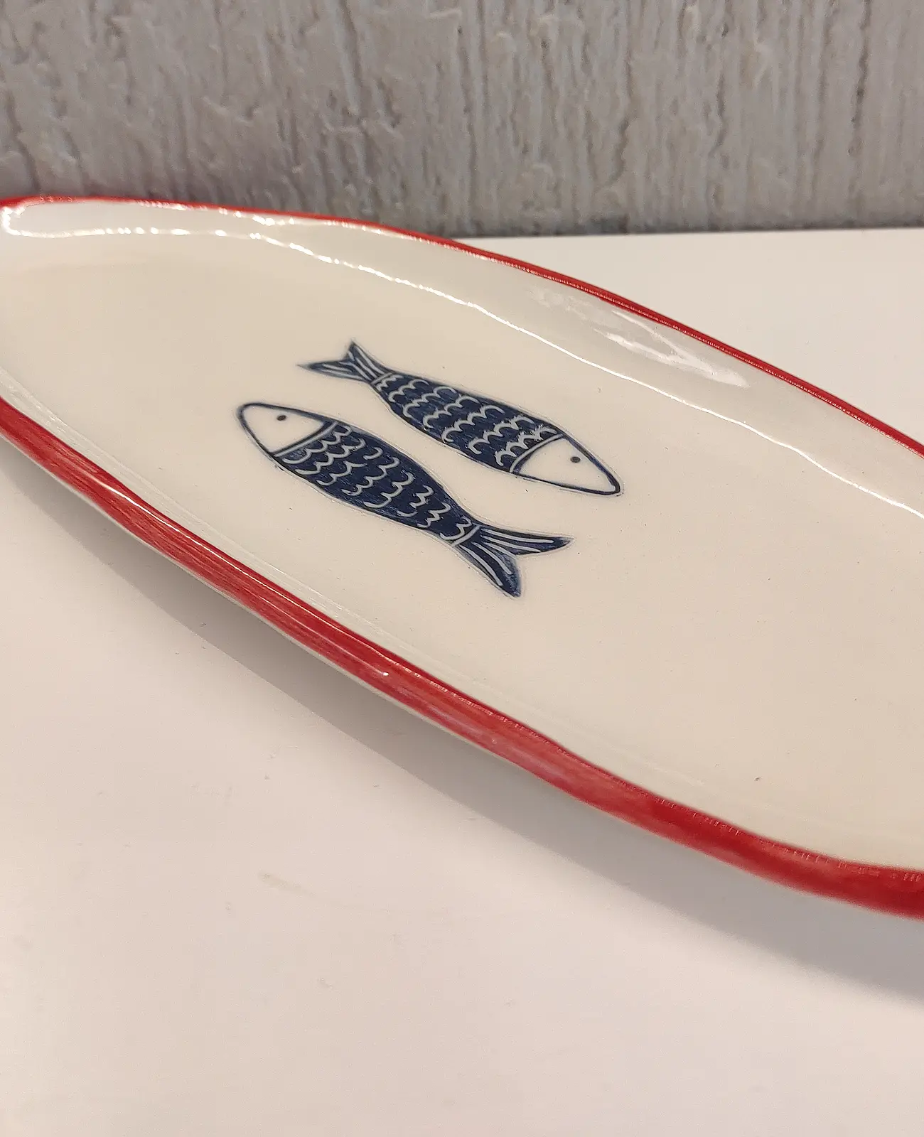 handmade sardine plate