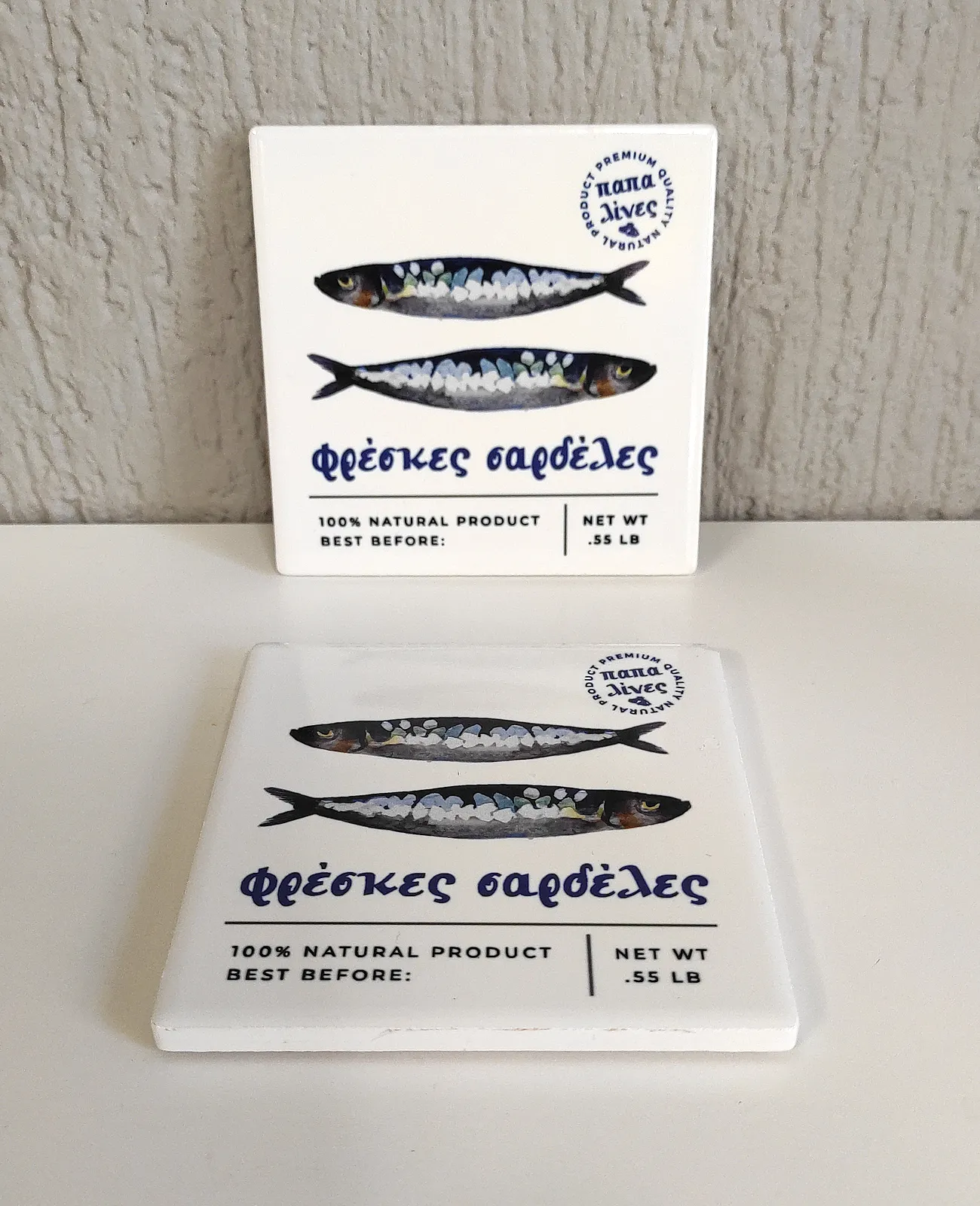 Κεραμικό σουβέρ φρέσκες σαρδέλες - Image 3