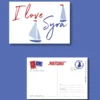 card postal i love syra