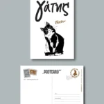 card postal γάτης