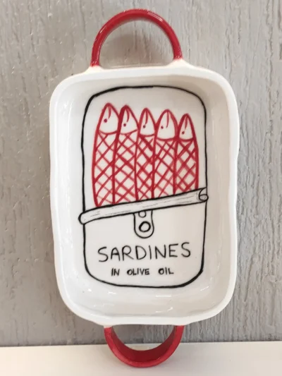 sardines ceramics plate