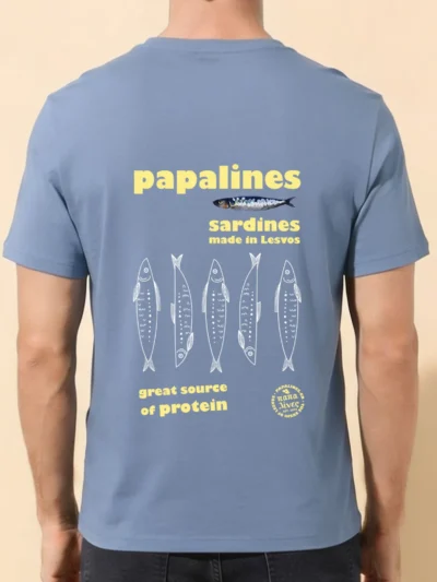 tshirt papalines back side blue