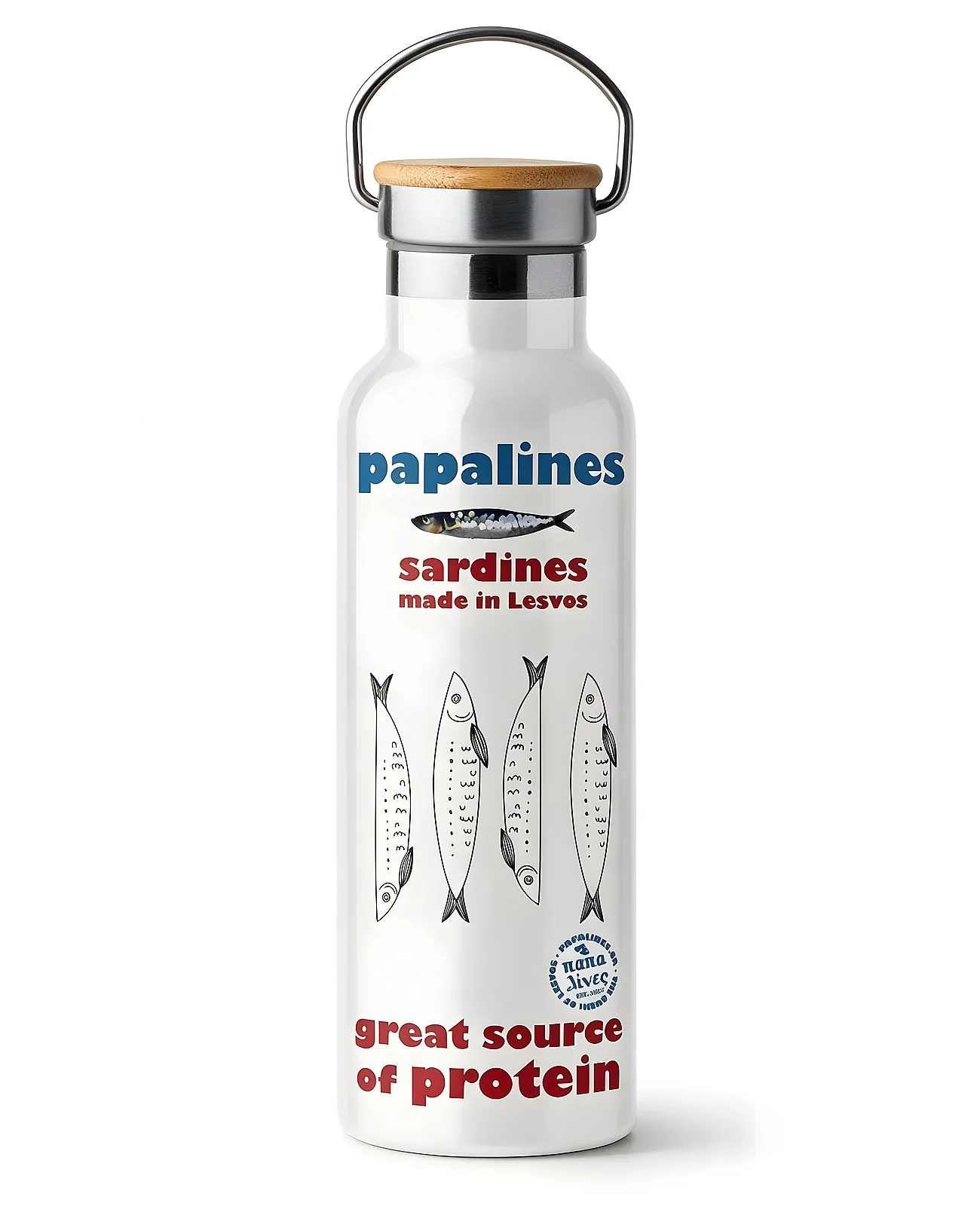 water bottle papalines sardines